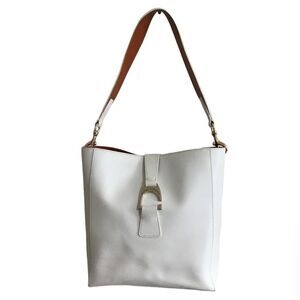 DOONEY & BOURKE White Leather Ashby Shoulder Bag